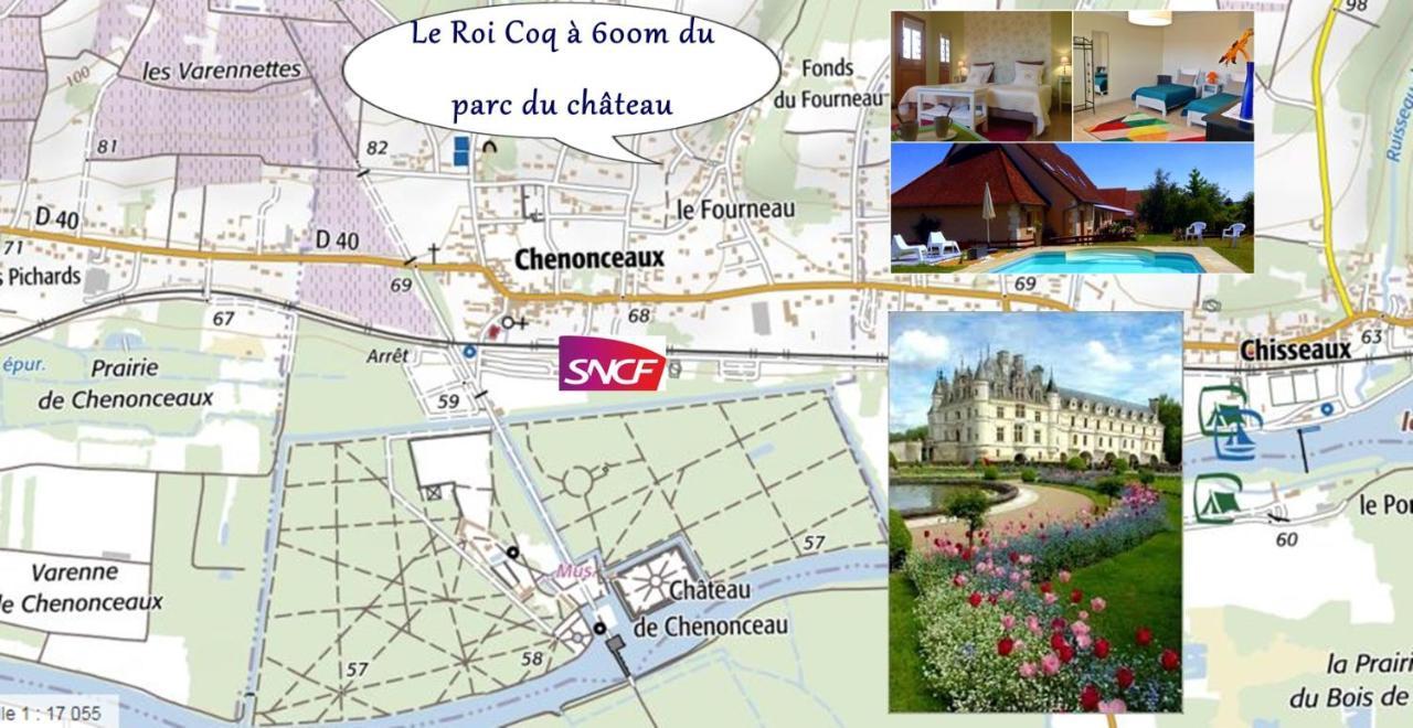 Le Roi Coq Bed and Breakfast Chenonceaux Exteriör bild